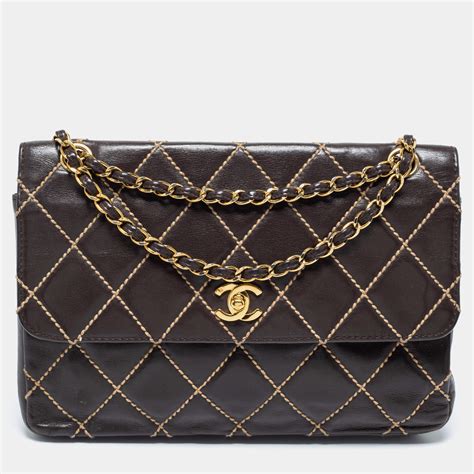 chanel surpique wild stich bag|Chanel wild stitch leather tote.